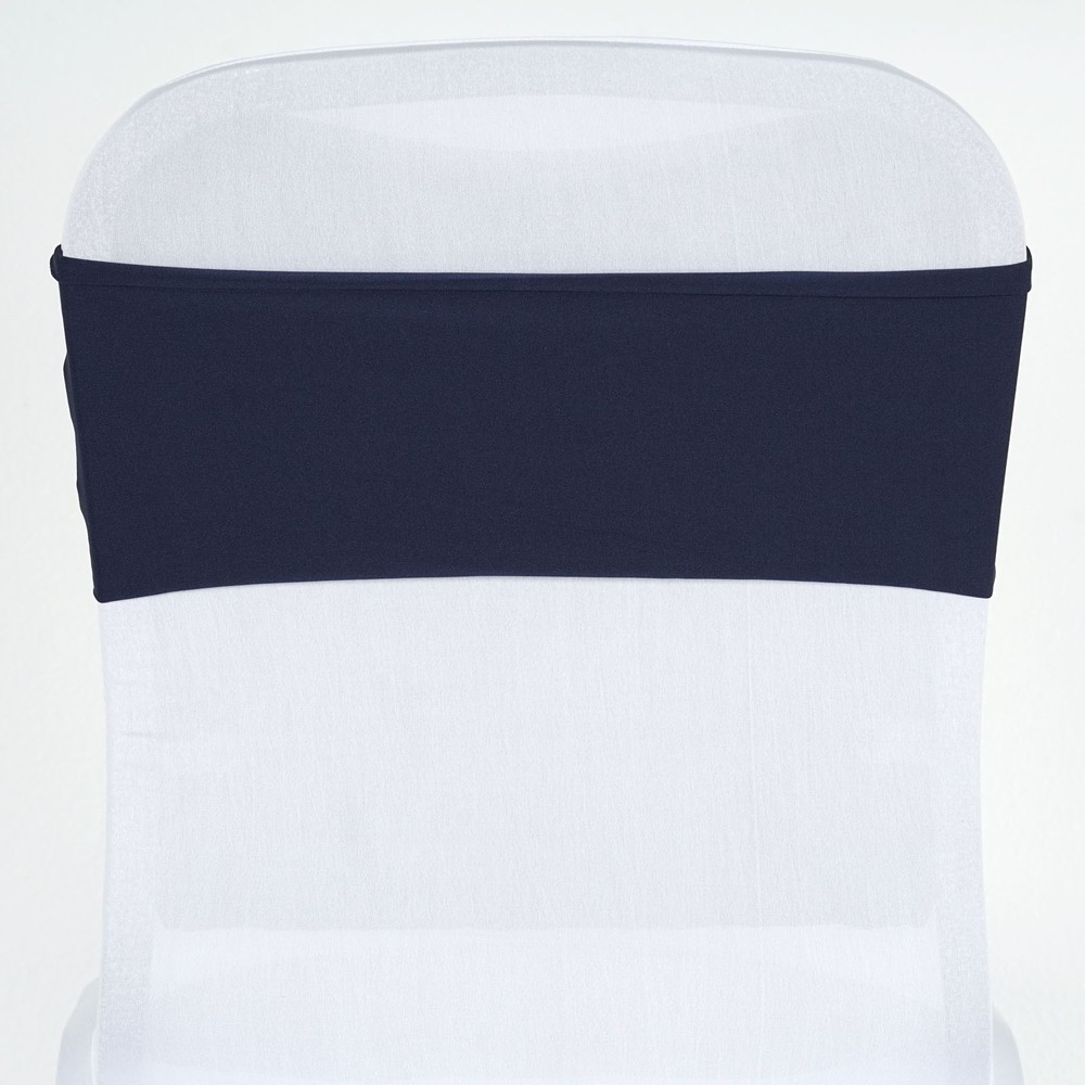 10 Navy Blue Spandex STRETCHABLE CHAIR SASHES Wedding Party Decorations SALE