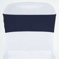 10 Navy Blue Spandex STRETCHABLE CHAIR SASHES Wedding Party Decorations SALE