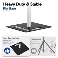 Pipe and Drape Backdrop Stand,8ft x 10ft Backdrop Stand, Adjustable Metal Hea…