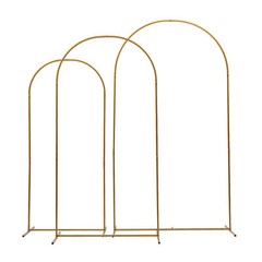 3 Pcs Arch Backdrop Stand Wedding Backdrop Gold Stand For Wedding Ceremony Metal