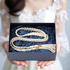 Handfasting Cord 68 Inch Ivory White Wedding Lasso for Ceremony Rustic Cotton