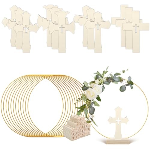 24 Pcs Baptism Centerpiece Decoration for Tables First Communion 12 24pcs