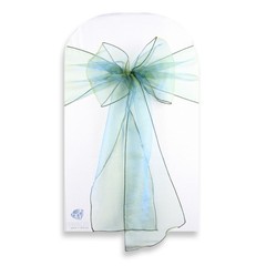 10 pcs Organza Chair Cover Bow Sash 108″x8″ – Hunter Green – Wedding Party md