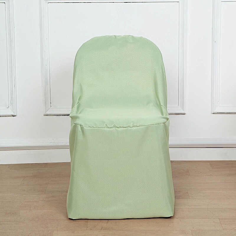 10 Sage Green Polyester FOLDING CHAIR COVERS Wedding Banquet Reception