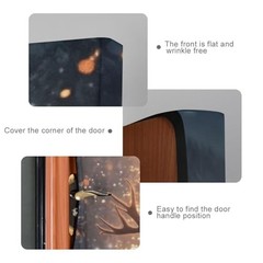 Christmas Deer Door Cover, Stretch Fabric Backdrop Door Porch 35 x 79 in