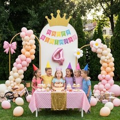Gold Metal Arch Backdrop Stand 3-Piece Set, 6FT/5FT/4FT Wedding Arch Frame for P