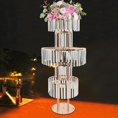 5 Tier Crystal Flower Stand Wedding Centerpieces For Tables Tall Flower Stand
