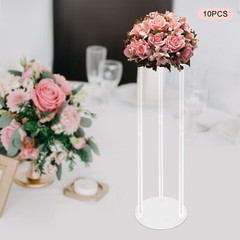 10pcs 80cm Acrylic Artificial Flower Vase Stand Wedding Centerpieces Decoration