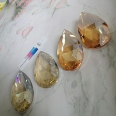 10pcs 60mm Cognac/Gold Champagne Water Drops K9 Crystal Pendant Prism Chandelier