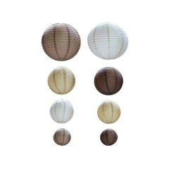 8 pcs ASSORTED Sizes Hanging Paper Lanterns Wedding Party Events Decorations
