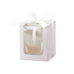 Kate Aspen Silver Shimmer Display/Gift/Favor Box, Wedding/Party Decoration, c…