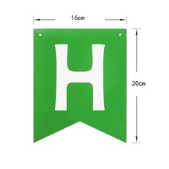 Green Happy Birthday Banner Greenery Theme Party Bunting Supplies Signs for B…