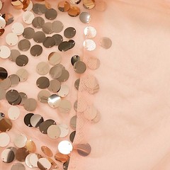 7.5 ft BLUSH Sparkly Big Payette Sequin Backdrop STAND COVER Party Decorations
