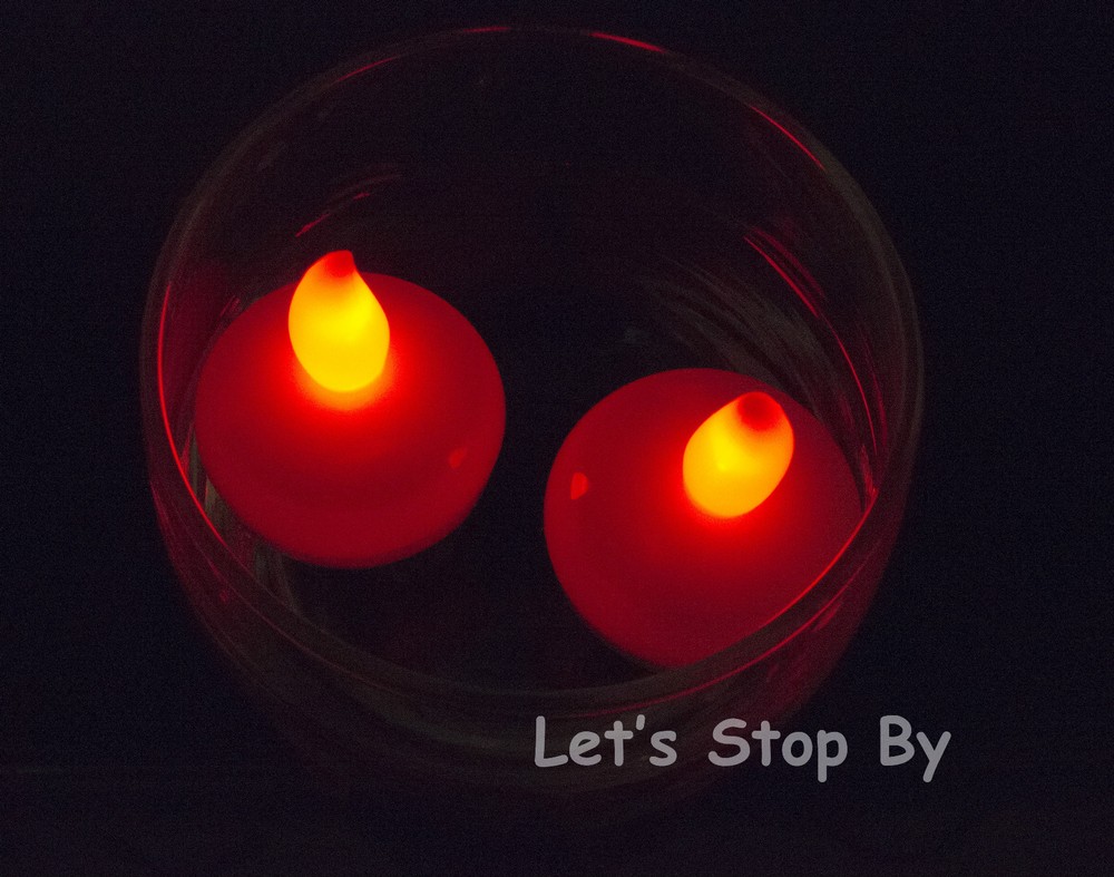 12 LED RED Floating Flicker Tea Candle Waterproof Wedding Centerpiece Light