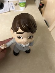 Vintage Atlantic Mold 9”Groom Brown Eyes & Hair W/ Grey Suit Cute Wedding Fun !