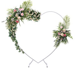 2.1m Wedding Arch Stand Backdrop White Frame Flower Balloon Stand Party Decor US