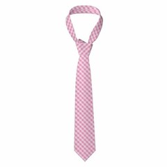 Abstract Necktie for Men Black Novelty Neckties accessories 8cm Pink Gingham