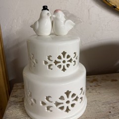 Cracker Barrel Layered Cake Accent Light Wedding Decor With Love Birds no box