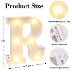 JUSTOTRY 6 Mr Mrs LED Light Up Letters Warm White Wedding Table Decor
