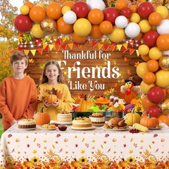 Happy Friendsgiving Party Decorations, Thanksgiving Harvest Balloons Garland …