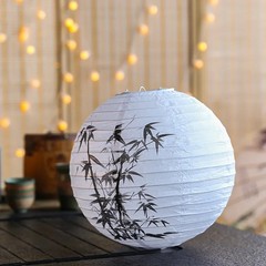 12Inch Printed Flower Round Chinese Paper Lanterns Birthday Wedding Decor Craft