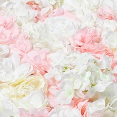 Light Pink 3D Flower Floral Wall Decor Panel: Artificial Floral Wedding Backdrop