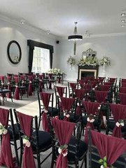 CHAIR COVER WEDDING DÉCOR DRAPING CHIFFON VERTICAL DRAPES VARIOUS COLOURS
