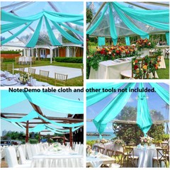 10 PCS Wedding Decoration Ceiling Venue Hanging Chiffon Multiple colors New