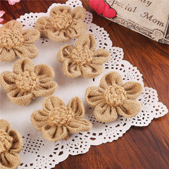 12 Pieces Handmade Burlap Flowers for Wedding tion, Craft Making and Other DIY S
