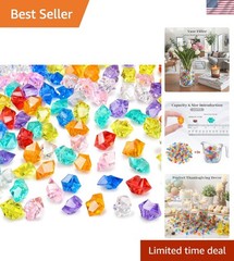 Large Multicolored Acrylic Fake Gems – Ideal Vase Fillers & Table Scatter