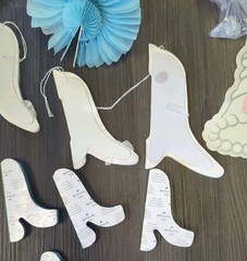 Vintage Lot Of 14 Beistle/Hallmark White/Blue Honeycomb Bells Wedding +4 Diecut