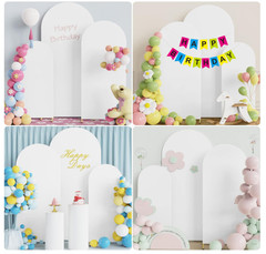 Set of 3 Wedding Arch Cover Spandex Fitted Wedding Arch Stand Covers 4ft,5ft,6ft