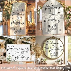 Welcome to Our Wedding Signs Decals Wedding Welcome Sign Selfie Mirror Decal …