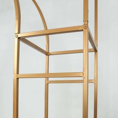 7 ft Gold Metal Rectangular Wedding Arch in Arc de Triomphe Style Party Events