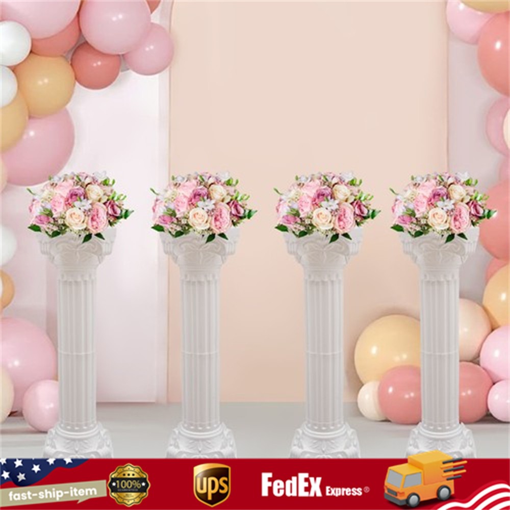4pcs Roman Column Wedding Roman Pillar Flowerpot Holder Event Party Decor Column