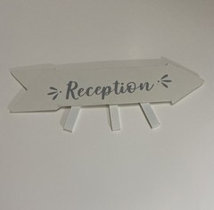 New Set of 4 Wedding Arrow Signs for Gifts, Ceremony, Reception & Cocktails