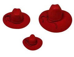 1 pc 2″ 3″ 4″Mini Cowboy Hat Western Wedding Decoration Red /Brown /Black /White