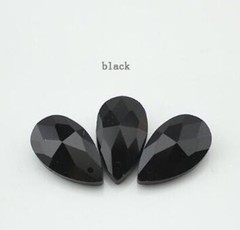10pcs/lot Black Glass Crystal Prisms Pendants Chandelier Part Lighting Hang Drop