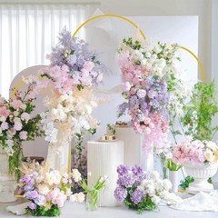 Set of 3 Golden Arch Backdrop Stand 7.2FT, 6.6FT, 6FT For Wedding Decoration