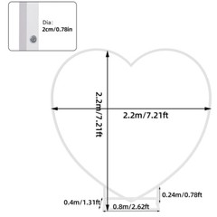 Metal Arch Backdrop Stand White Heart-shaped Wedding Decoration Rack In/Outdoor