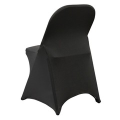 VEVOR 100PCS Black Stretch Spandex Folding Chair Covers for Wedding Party Dining