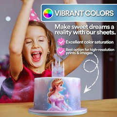 paper2eat Frosting Sheets Premium 8.5“ x 11“ – 24 count – White Edible Icing …