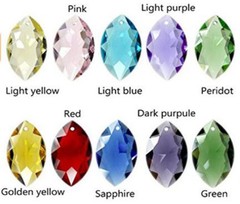 10Pcs 38mm Horse Eye Glass Crystal Lamp Prism Part Pendant Suncatcher Chandelier
