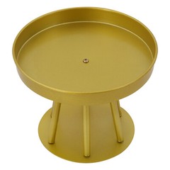 10Pcs Circular Flower Stands 5.91inch Tall Gold Flower Stand for Wedding Decor