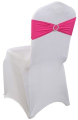 100 Spandex Stretch Chair Cover Sashes Bows Wedding Party (Magenta) ~ FREE SHIP