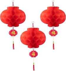20 linternas de papel rojas de 10 pulgadas para decoración de festivales