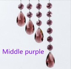 10Pcs Colorful Teardrop 38mm Chandelier Crystal Prisms Wedding Decor SunCatcher