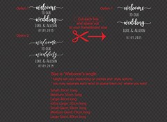 Welcome Wedding Sign Engagement Anniversary Sticker Decal Bridal Shower
