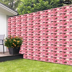 12pcs 3D Artificial Flower Wall Panel Silk Rose Mat for Wedding Backdrop 38*38cm