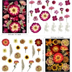92Pcs Pred Dried Flowers for Resin, Real Assorted Natural Bulk